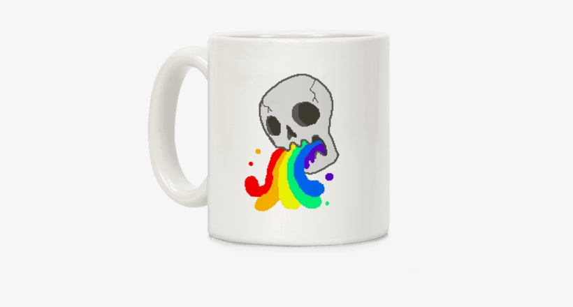 White Skull Wasted Coffee Mug - Mug, transparent png #1521468