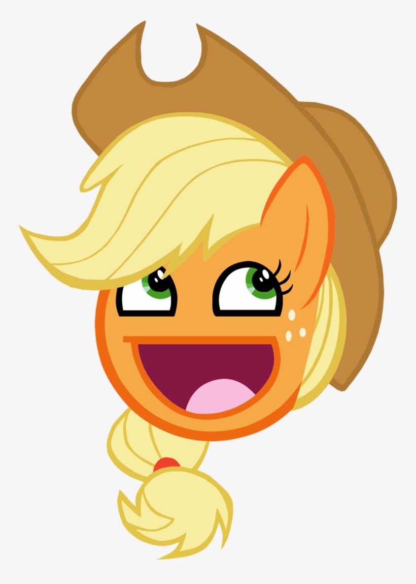 Apple Jack Awesome Face By Wakabalasha On Deviantart - Apple Jack Awesome Face, transparent png #1521716