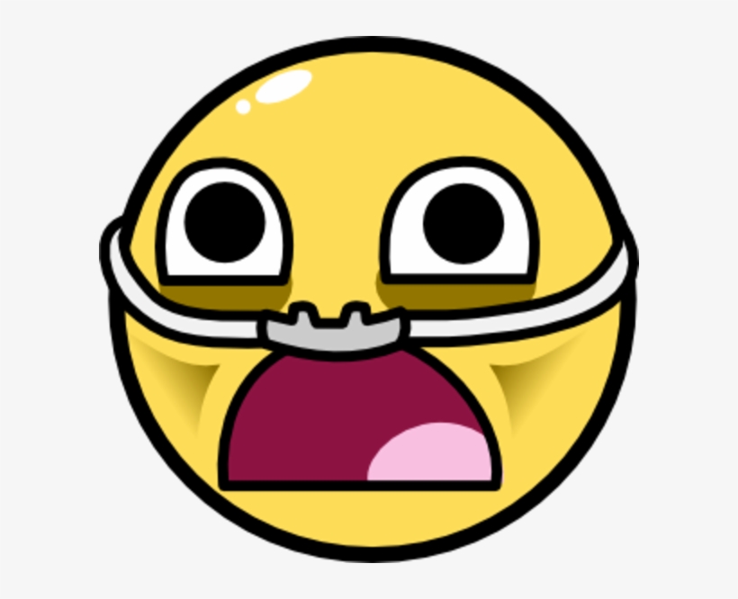 Awesome Face / Epic Smiley - Surprised Face No Background, transparent png #1522116