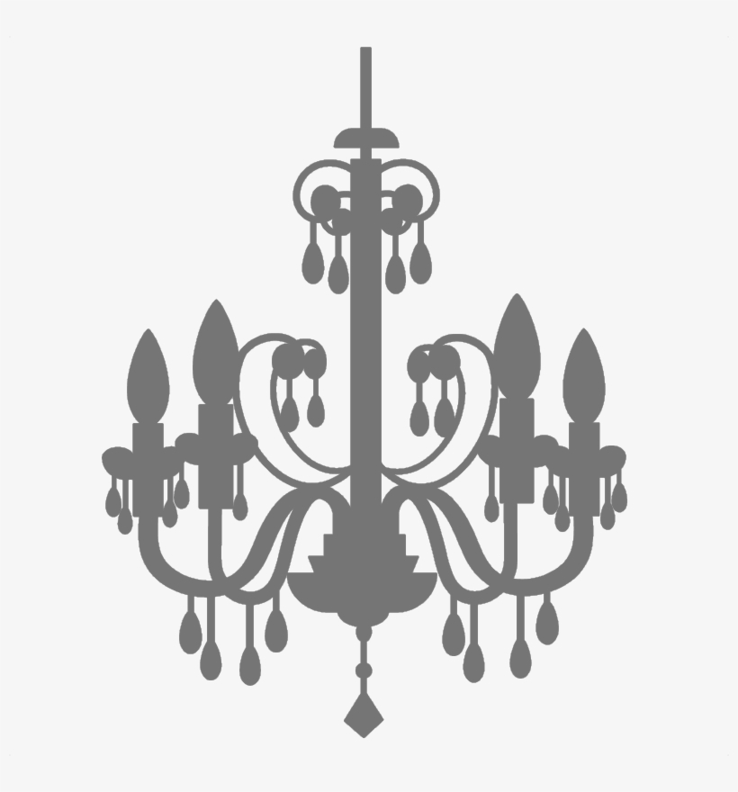 Graphic Free Stock Chandelier Black And White Free - Chandelier Clipart Png, transparent png #1522660