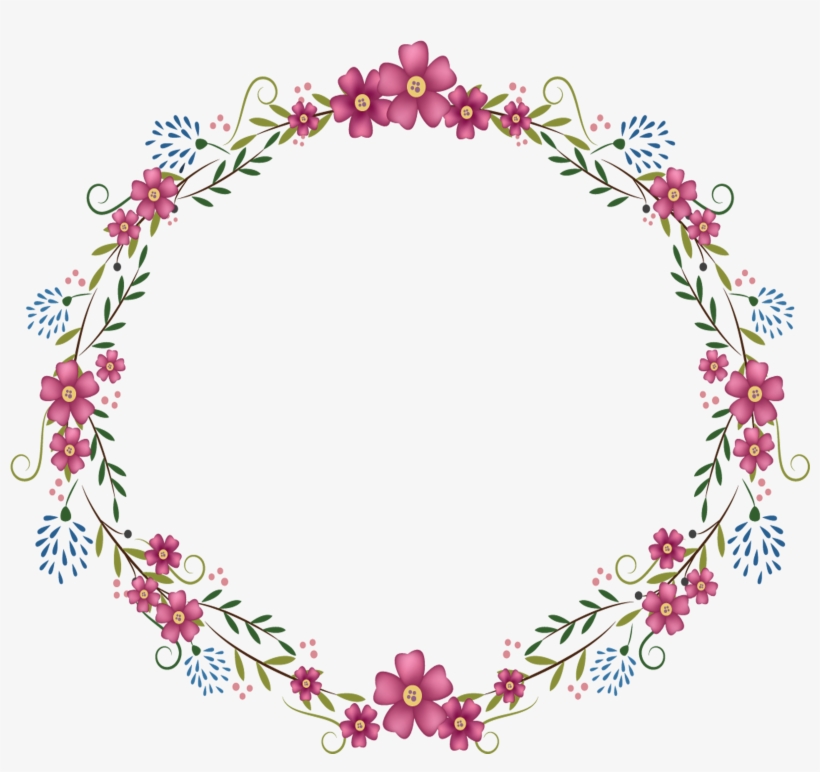 Round Flower Frame Png, transparent png #1522871