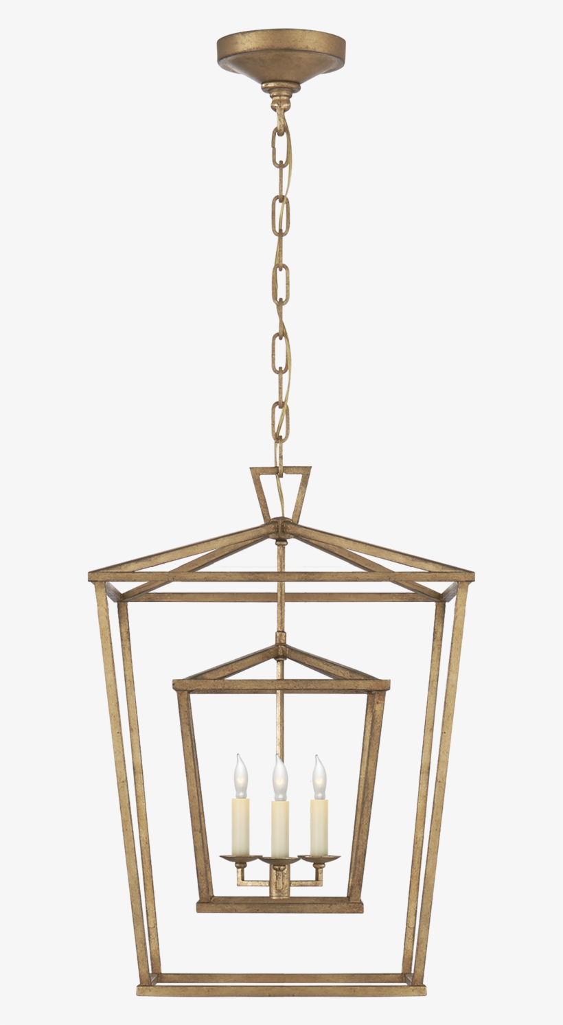 Open Lantern Light Large - Visual Comfort Chc2178gi E. F. Chapman Darlana 3 Light, transparent png #1522955