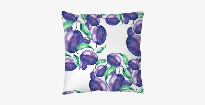 Sprig Plums With Leaves, Hand Drawing, Watercolor - Śliwki Wzory, transparent png #1522978