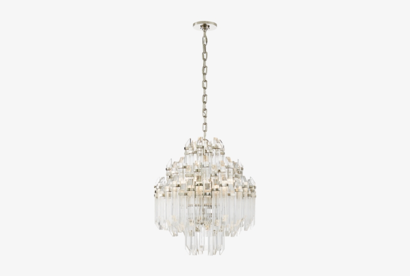 Adele Four Tier Waterfall Chandelier In Polished Nickel - Visual Comfort Sk5424pn-ca Suzanne Kasler Adele 6 Light, transparent png #1523410