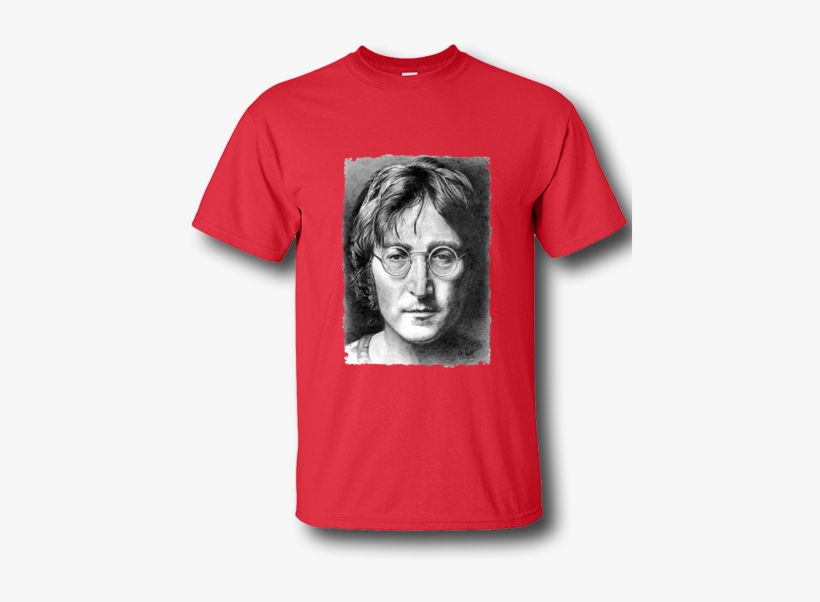 John Lennon T-shirt Featuring A Pencil Drawing By Mark - John Lennon, transparent png #1523562