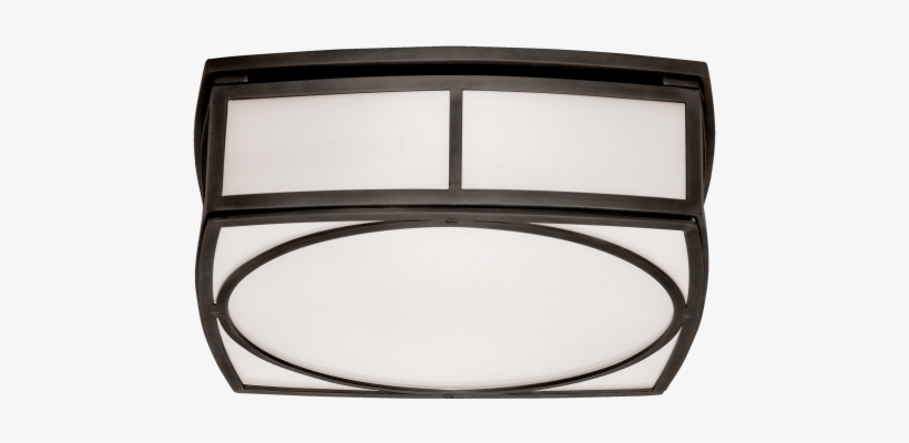Winston Large Flush Mount In Bronze With White Glass - Winston Large Flush Mount - Bronze - Visual Comfort, transparent png #1523901