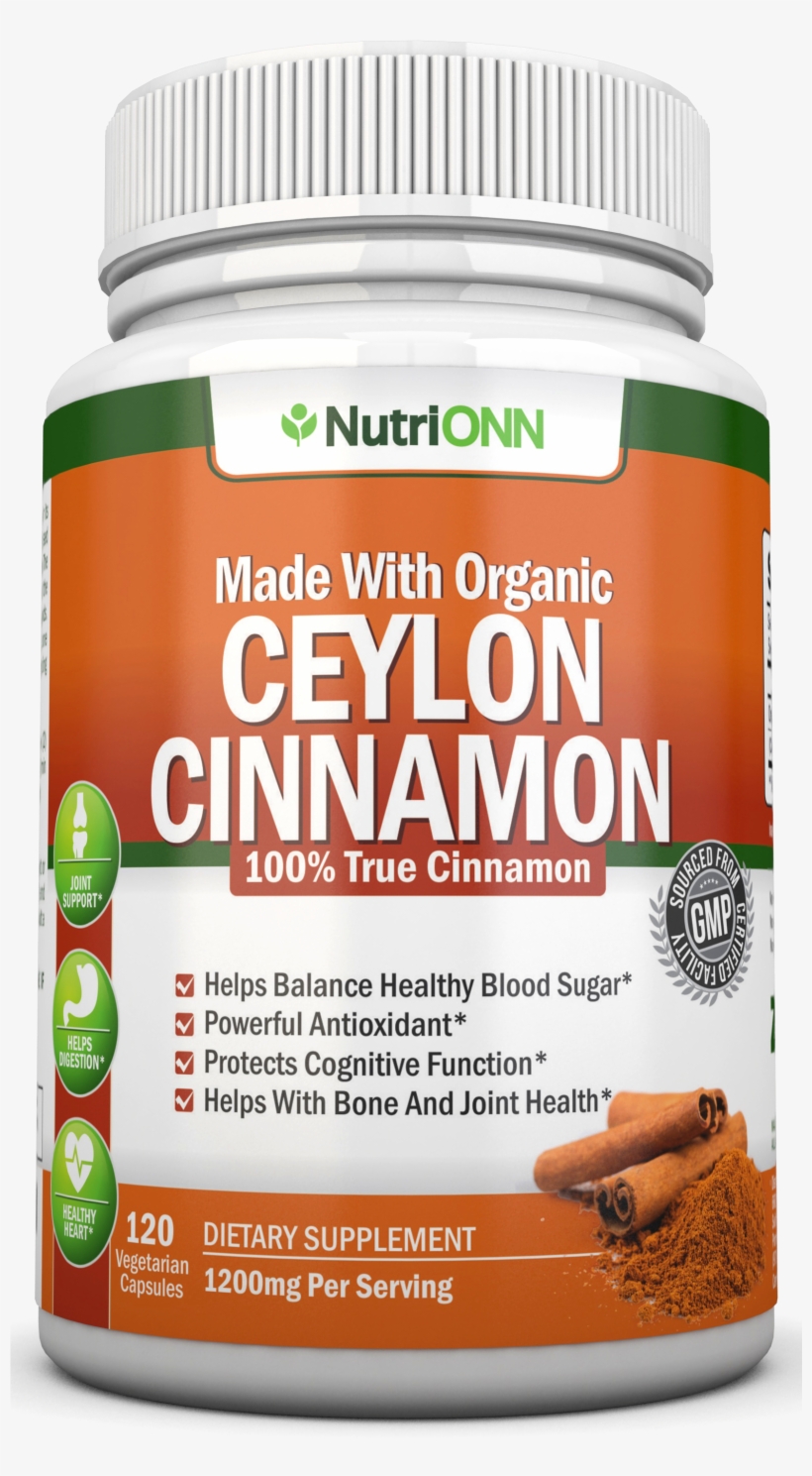 Organic Ceylon Cinnamon - Organic Ceylon Cinnamon - 1200mg - 120 Capsules - True, transparent png #1524283