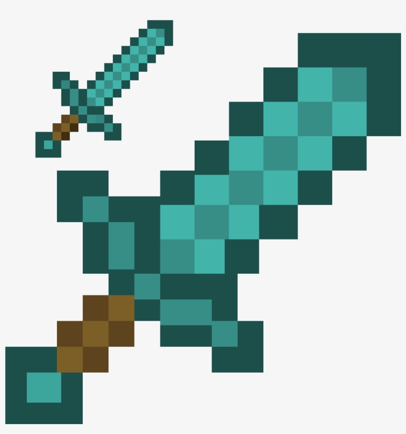 Espadadominecraft Espada Minecraft - Diamond Sword Minecraft Texture - Free  Transparent PNG Download - PNGkey