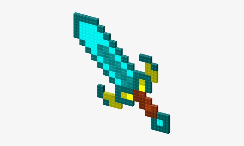 View Cursor On T-shirt - Minecraft Diamond Sword, transparent png #1524730