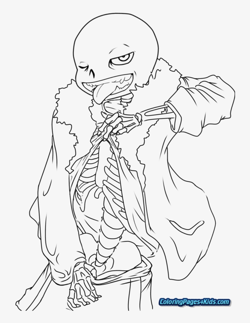 Undertale Sans Coloring Pages - Coloring Page Undertale Sans, transparent png #1524777