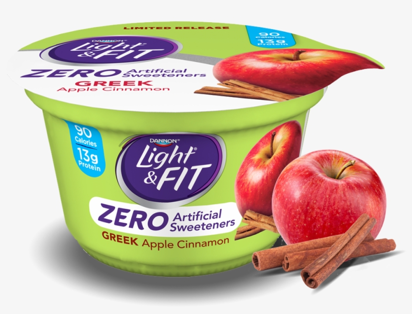 Apple Cinnamon Greek Nonfat Yogurt - Light & Fit Yogurt, Greek, Nonfat, Peach Mango, transparent png #1525203