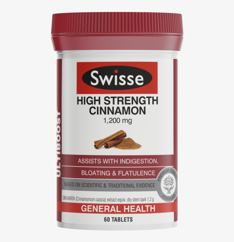 Swisse Ultiboost High Strength Cinnamon - Health Swisse High Strength Cranberry , 30 Capsules, transparent png #1525601