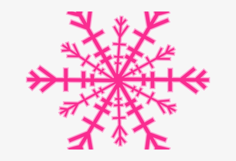 Snowflakes Clipart Colored - Pink Snowflake Transparent Background, transparent png #1525716