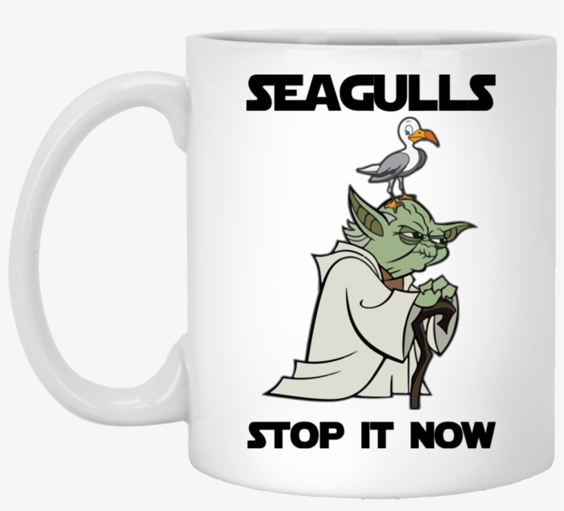 Yoda Seagulls Stop It Now Mug - Yoda Seagulls, transparent png #1525939