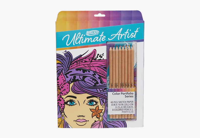 Colored Pencil Portfolio - Roseart Ultimate Artist 40 Page Coloring Book, transparent png #1526435
