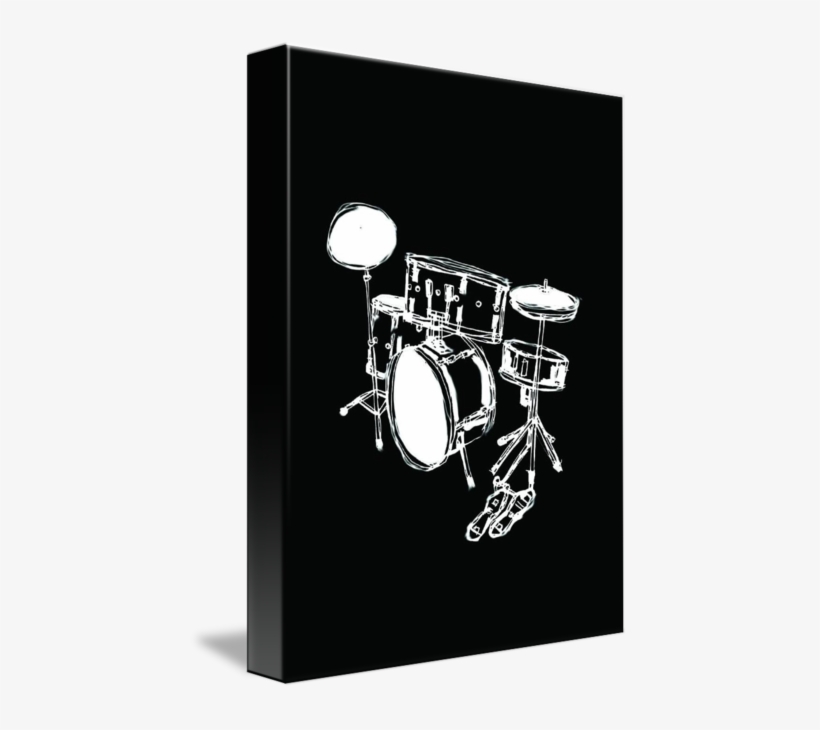 Drum Kit Rock Black - Drum Kit Art, transparent png #1526544