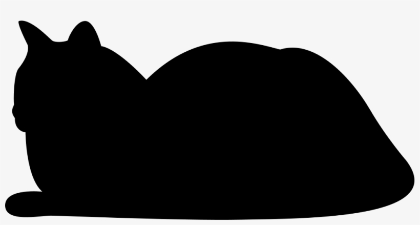 Resting Cat Silhouette - Portable Network Graphics, transparent png #1527104