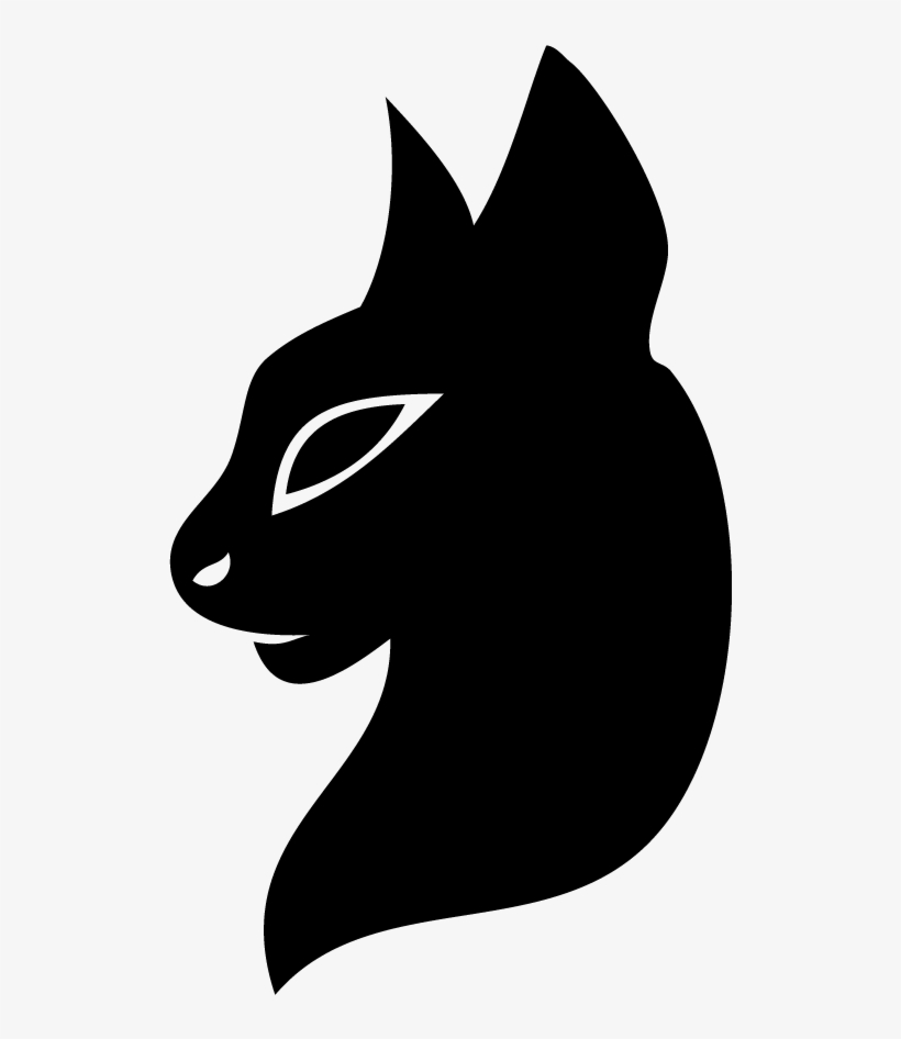 Sillouette Cat Head By Cheeky-fox On Clipart Library - Clip Art, transparent png #1527264
