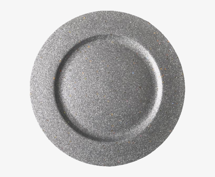 75" Glitter & Stars Silver Lacquer Charger, transparent png #1527873