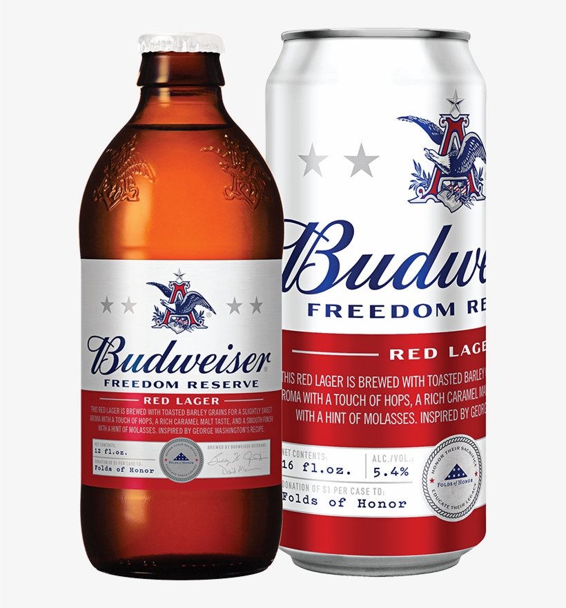 Budweiser Freedom Reserve Red Lager St - Budweiser Folds Of Honor Beer, transparent png #1528008