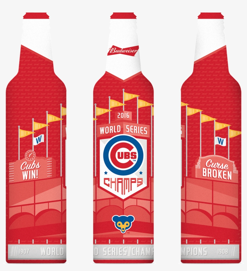 Photos Of Budweiser Bottle Design History - Chicago Cubs, transparent png #1528082