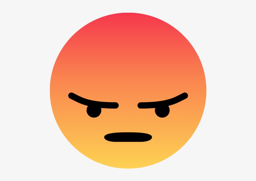 Facebook Live Reactions - Facebook Angry Emoji Vector, transparent png #1528132