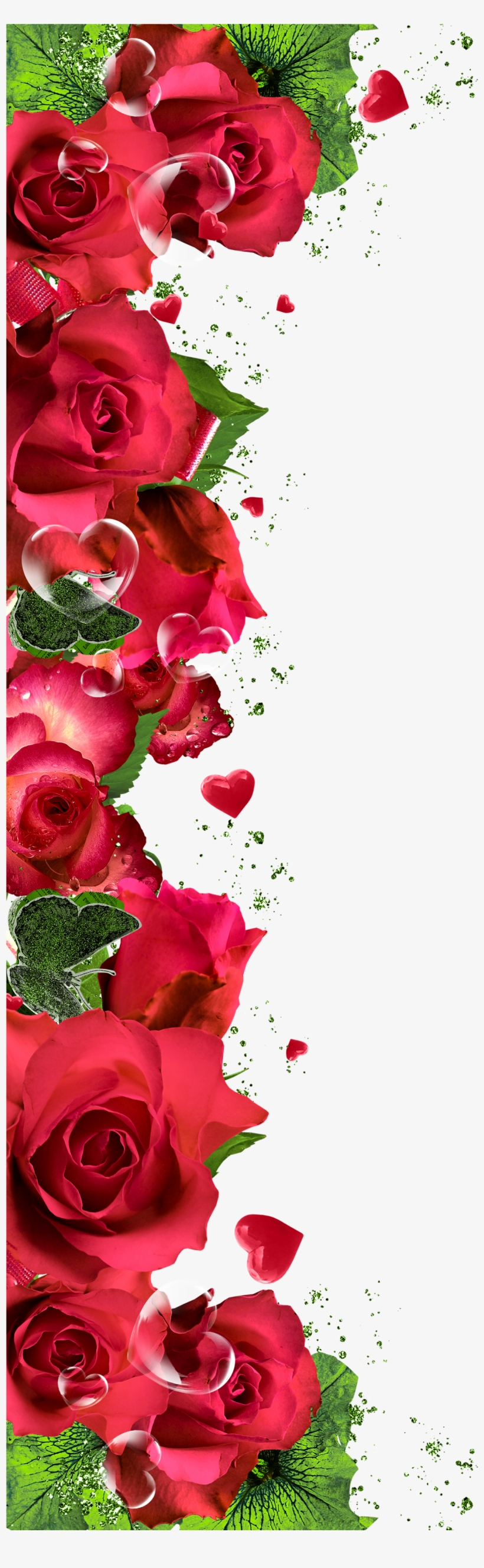 Rose Flower Borders Frames Png, transparent png #1528782