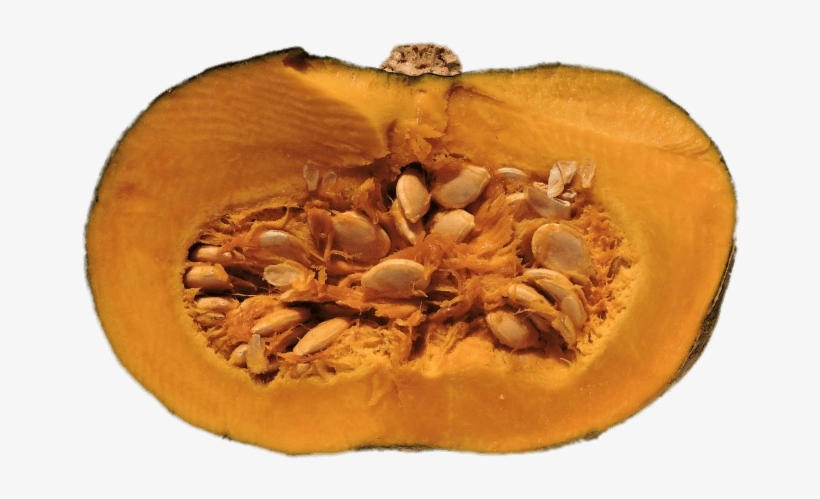 Half Pumpkin With Visible Seeds - Pumpkin Seeds, transparent png #1528858