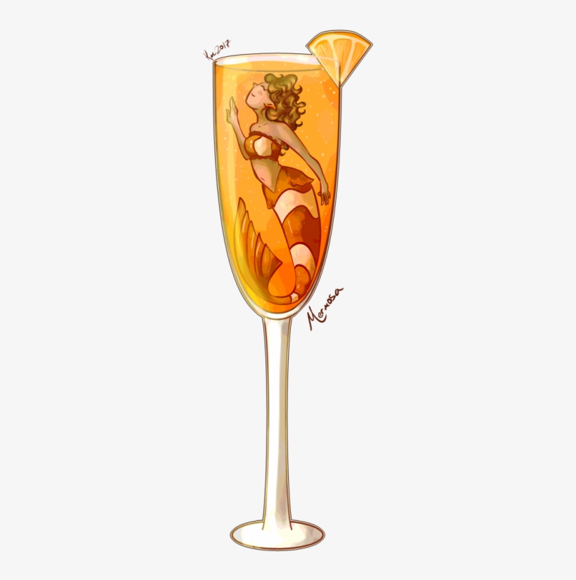 Banner Free Library Champagne Drawing Mimosa Glass - Mimosa, transparent png #1528886