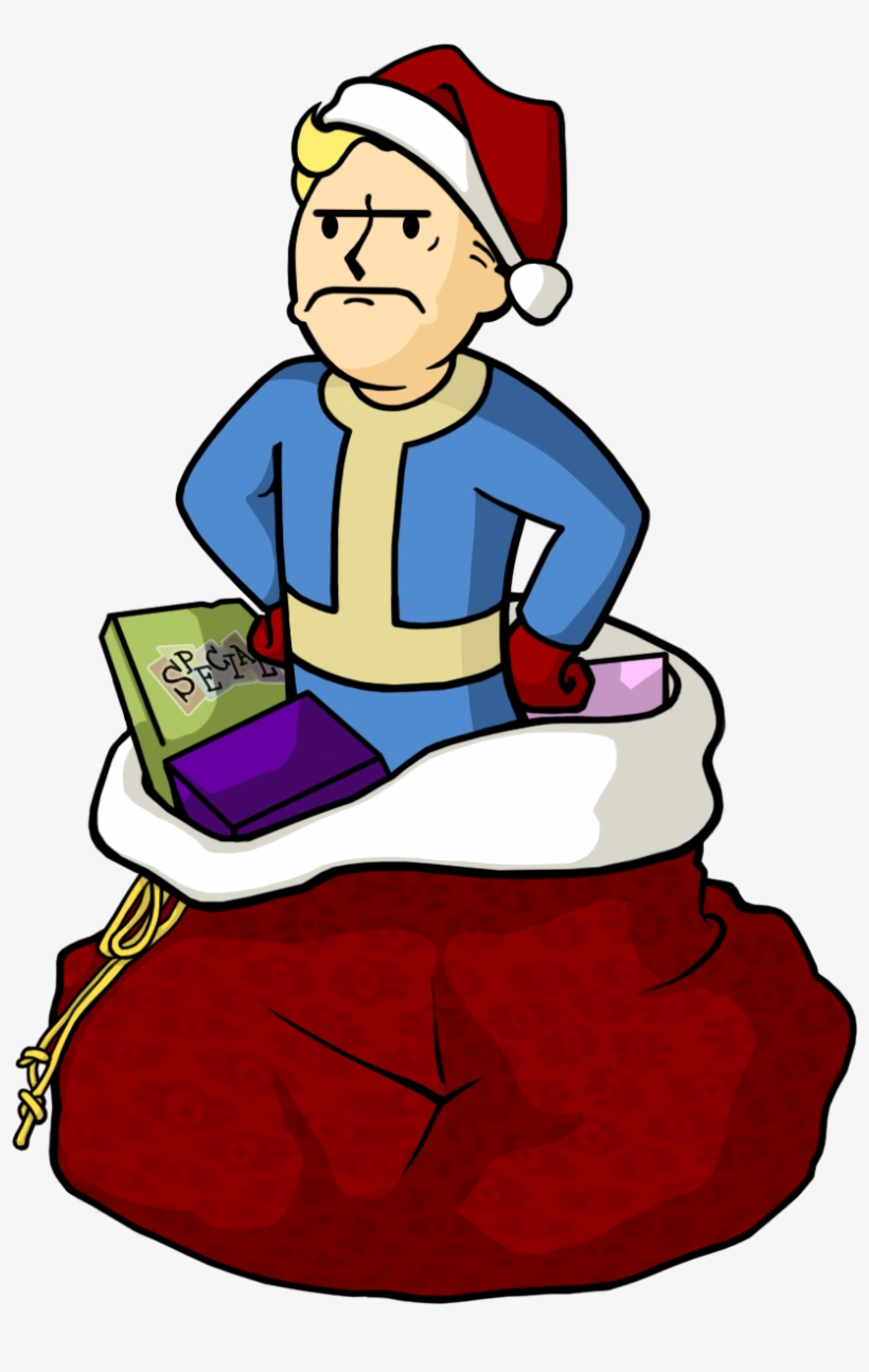 Vault Boy Vault Tec Happy New Year Merry Christmas - Fallout 4, transparent png #1529320