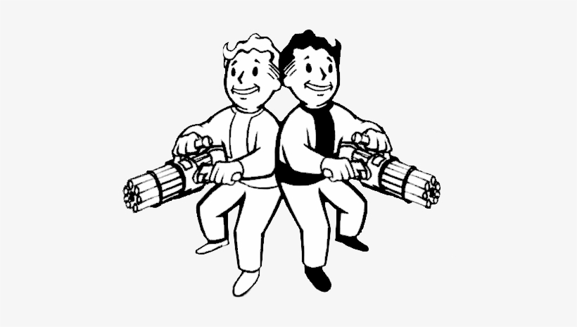 Friendlyfoe - Vault Boy Black Hair, transparent png #1529345