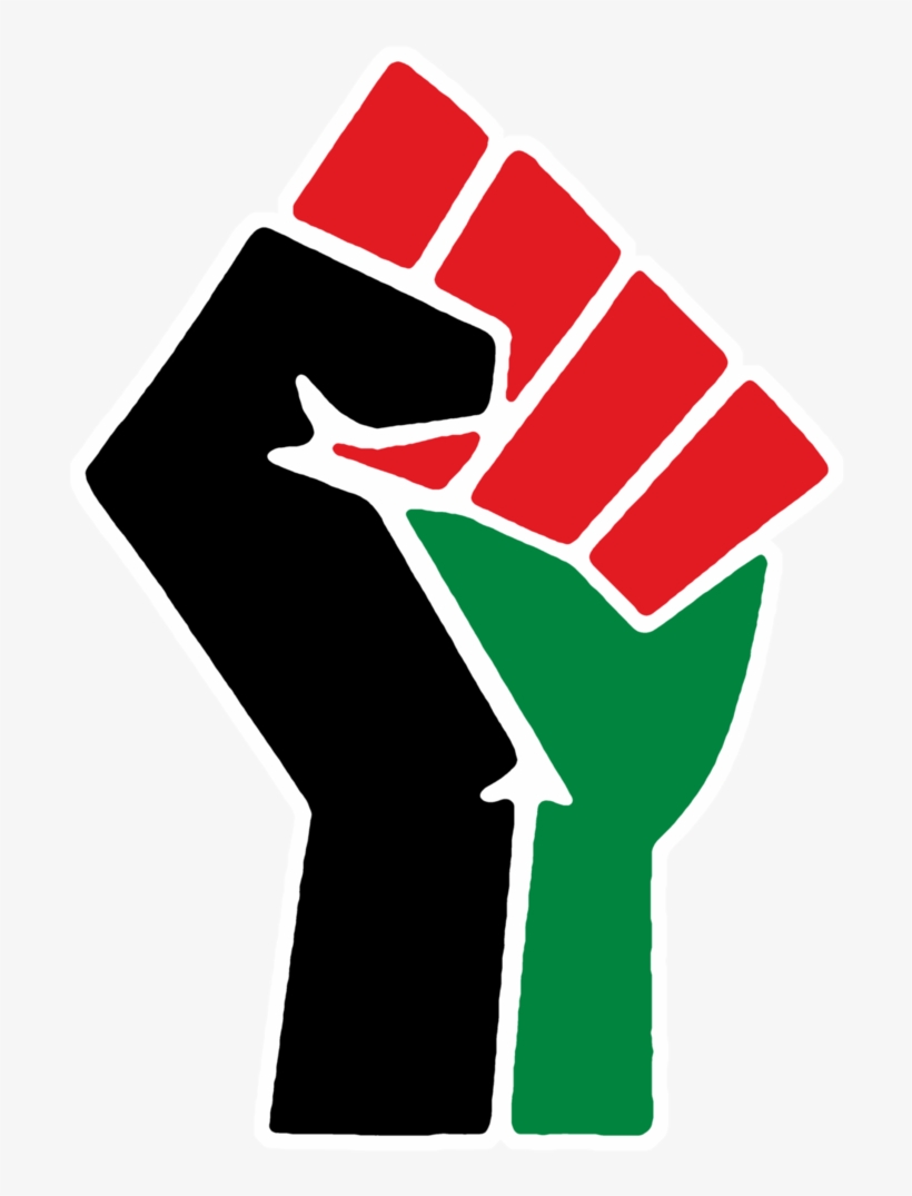 1968 Olympics Black Power Salute Raised Fist - Red Black Green Black Power Fist, transparent png #1530407
