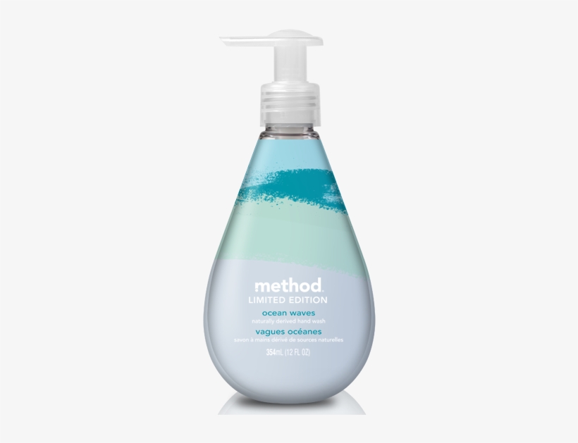 Gel Hand Wash - Method Limited Edition Gel Hand Soap Ocean Waves 12oz, transparent png #1531006