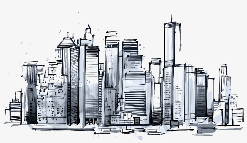 Skyscraper Png Picture - New York Building Sketch, transparent png #1531143