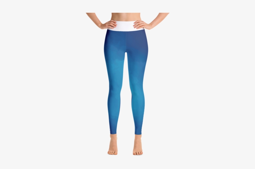 Ocean Waves - Yoga Leggings - Altinofashion Altino Earth Girl Yoga Pants - #4af09a, transparent png #1531266