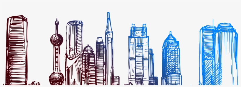 Vector Royalty Free Drawing - Dibujo Arquitectura Urbana, transparent png #1531349