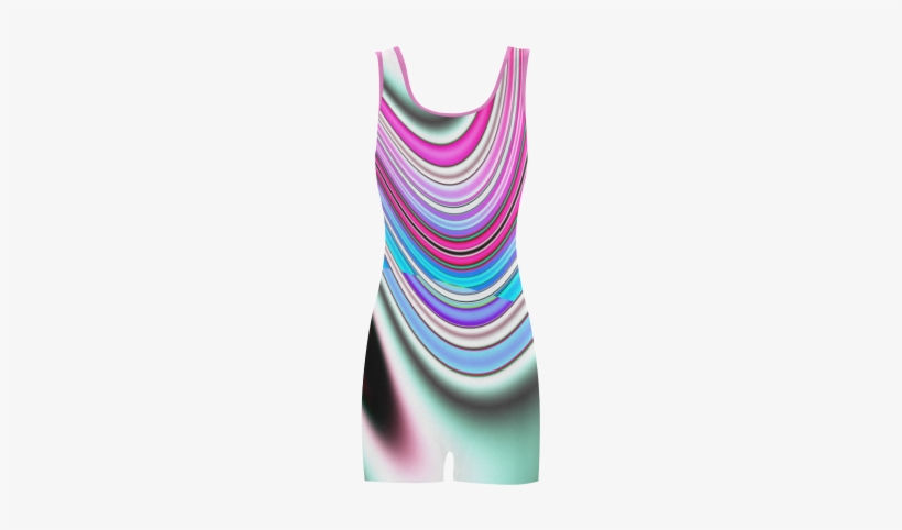 Pastel Ocean Waves Fractal Abstract Classic One Piece - Diane Von Furstenberg Women's Classic One Piece, transparent png #1531390