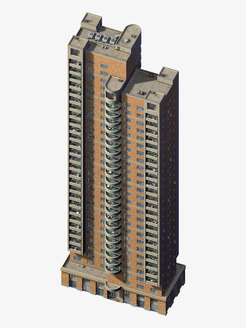 Zubeker's High Rise Apartments - Simcity 4 High Rise, transparent png #1531560
