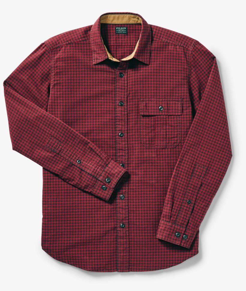 Red Button Down Fishing Shirts Png Red Button Down - Filson Rustic Oxford Shirt, transparent png #1532001