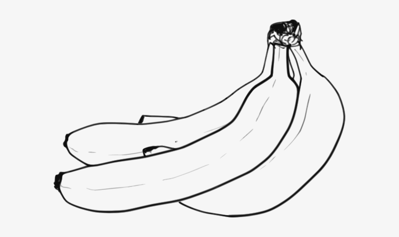 Banana Clipart Single Banana - Banana Line Art, transparent png #1532068