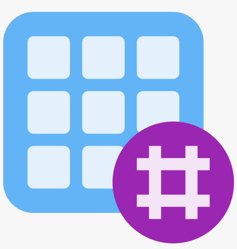 Hashtag Activity Grid Icon - Hashtag, transparent png #1532236