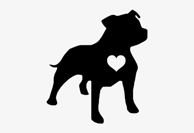 Staffie Heart Decal Sticker Tattoes Pinterest Tattoo - Staffordshire Bull Terrier Silhouette, transparent png #1533131