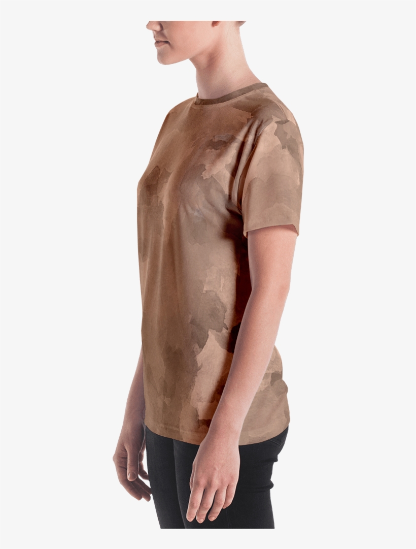 Umber Watercolor Women's T Shirt T Shirt Zazuze - T-shirt, transparent png #1533255