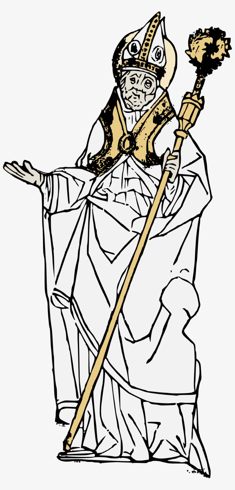 This Free Icons Png Design Of Simple Old Pope, transparent png #1533330
