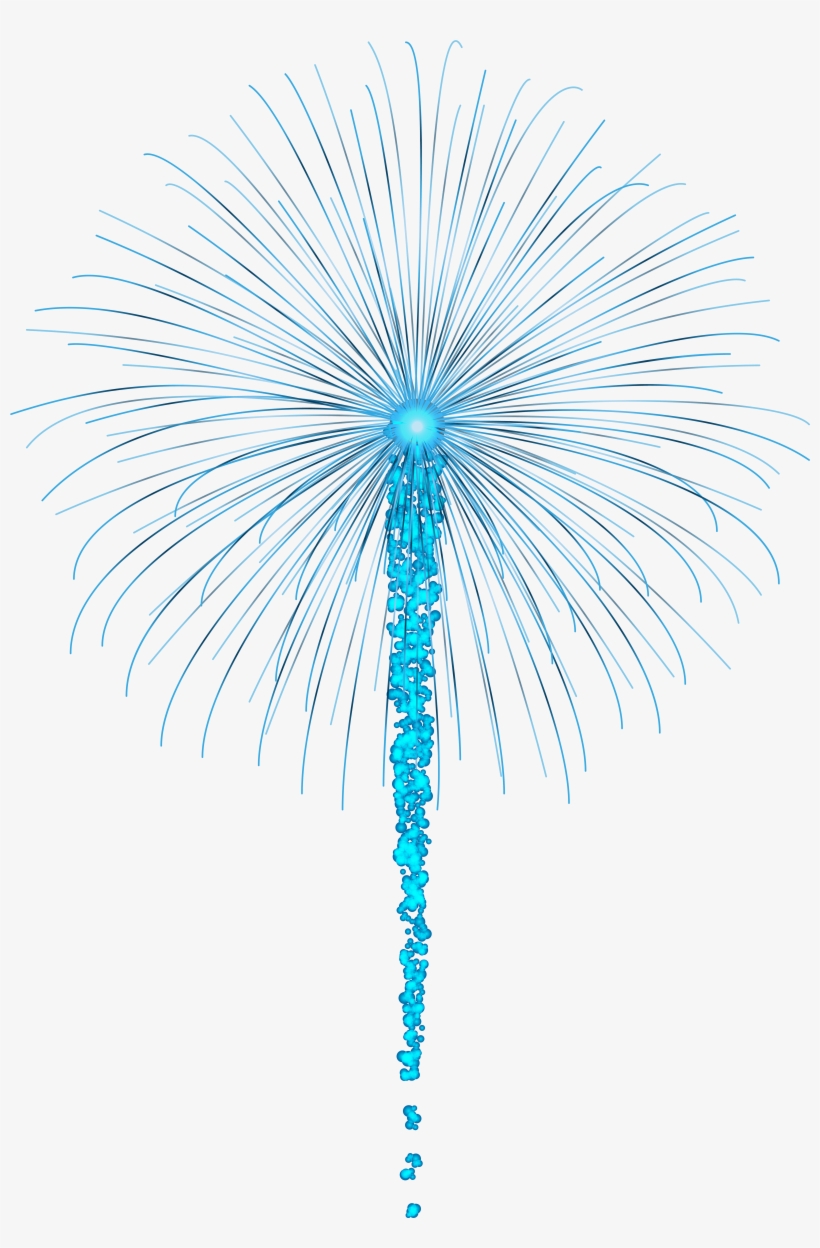 Blue Fireworks Png Jpg Royalty Free - Portable Network Graphics, transparent png #1533537