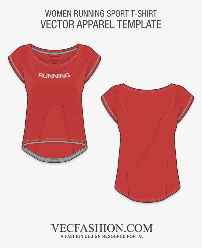 Women Running Sport T-shirt Template - Mens Dress Shirt Template, transparent png #1533731