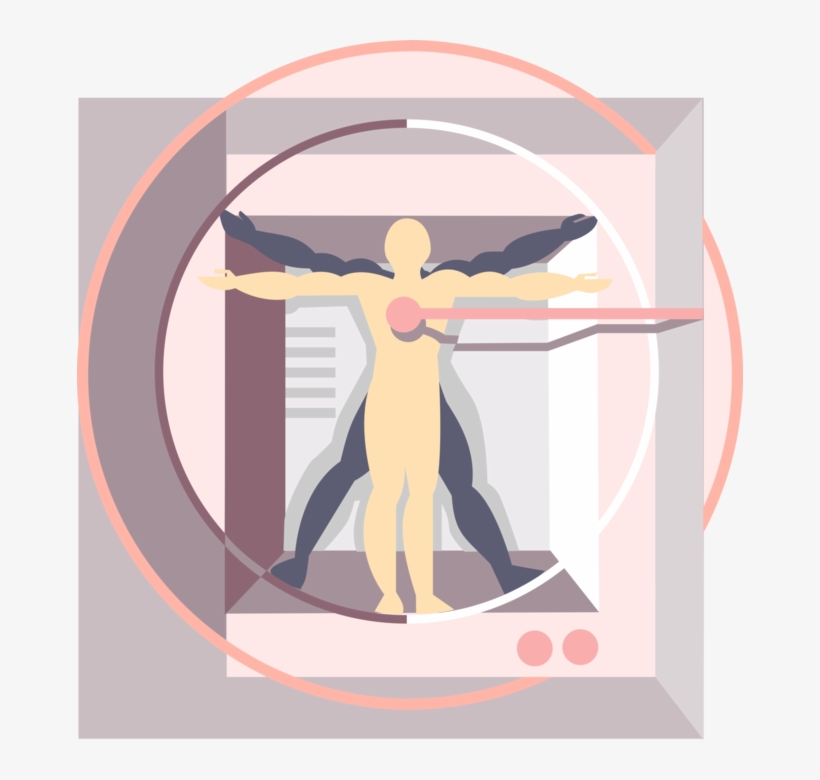 Vector Illustration Of Digital Update To Leonardo Da - Fully Functioning Person, transparent png #1533762