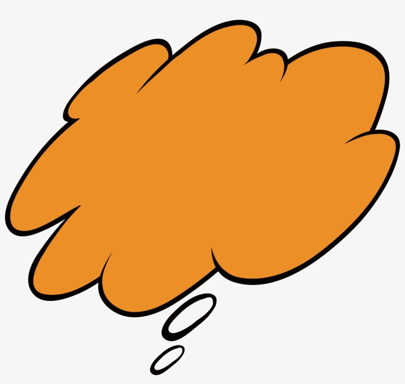 Picture Freeuse Stock Dialogue Clip Art Orange Bubbles - Thinking Bubble In Orange, transparent png #1533897