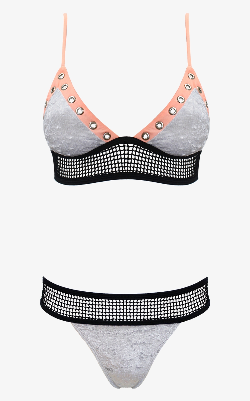 Top/silver Bikini Top - Swimsuit, transparent png #1534488