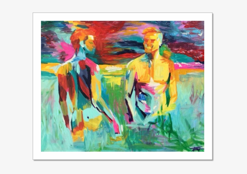 Sailor's Delight Acrylic Painting Men Nude Erotic Expressionist - Art, transparent png #1534774